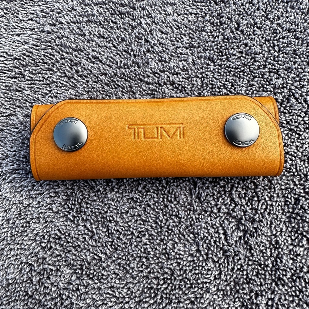TUMI Tan Leather Handle Cover